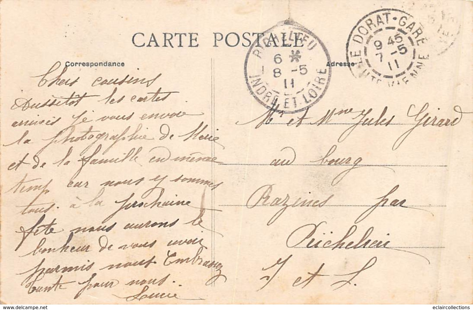 Le Dorat         87     Ostensions  1911  Char De La Laiterie         (voir Scan) - Le Dorat