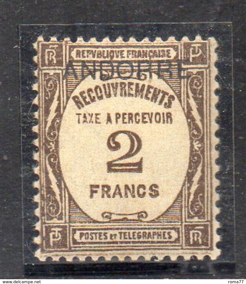 XP4687 - ANDORRA FRANCESE 1931,  Segnatasse 2 Franco N. 14  *  Linguella (2380A)  RARO - Nuovi
