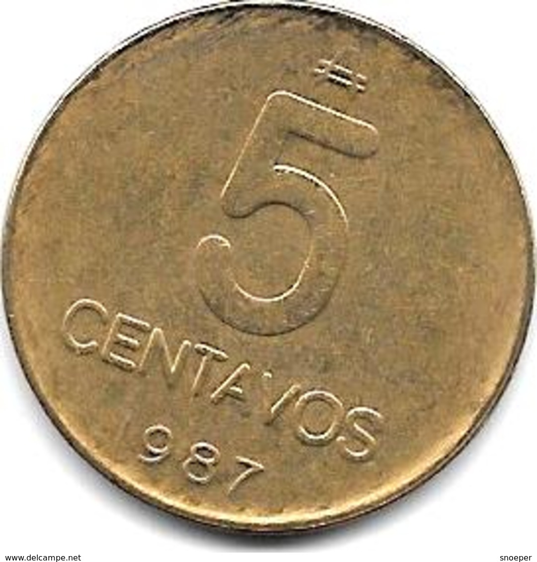 *argentina 5 Centavos 1987 Km 97.2 Bu - Argentine