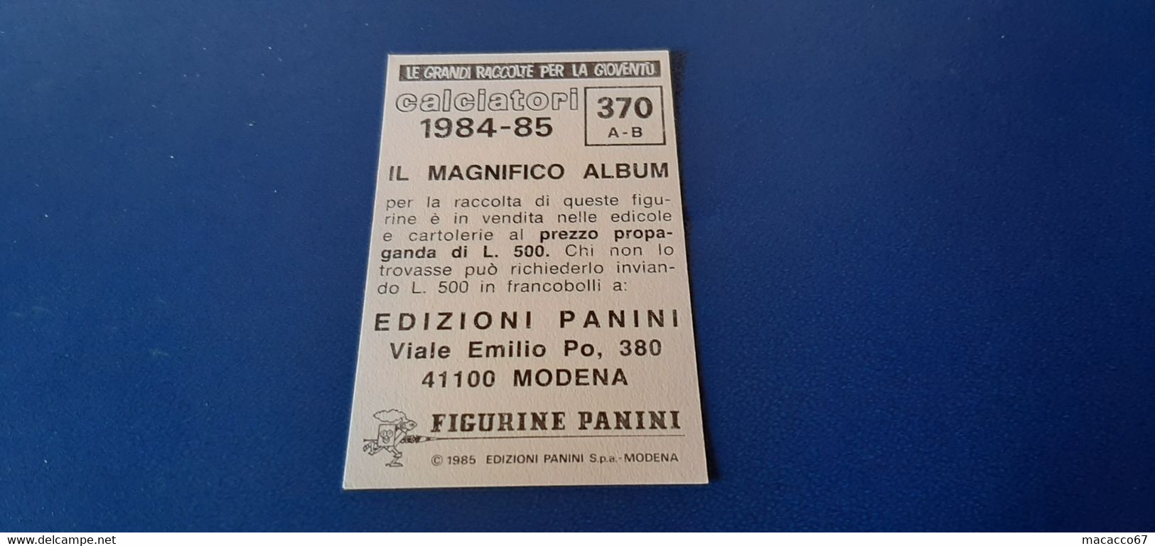 Figurina Calciatori Panini 1984/85 - 370 Russo/Ceccarelli Cesena - Edición Italiana