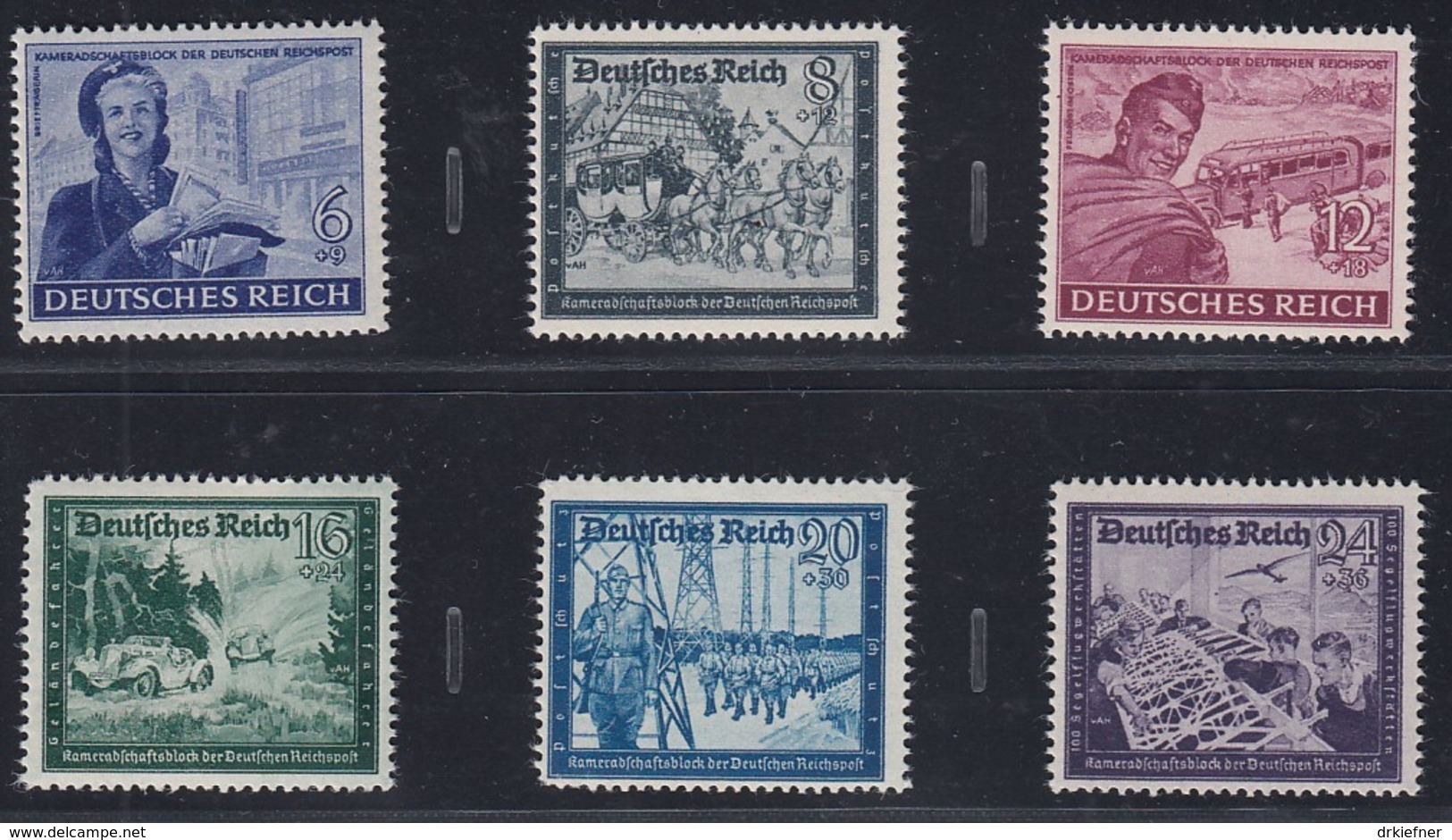 DR   888-893, Postfrisch **, Post-Kameradschaftsblock III, 1944 - Ungebraucht