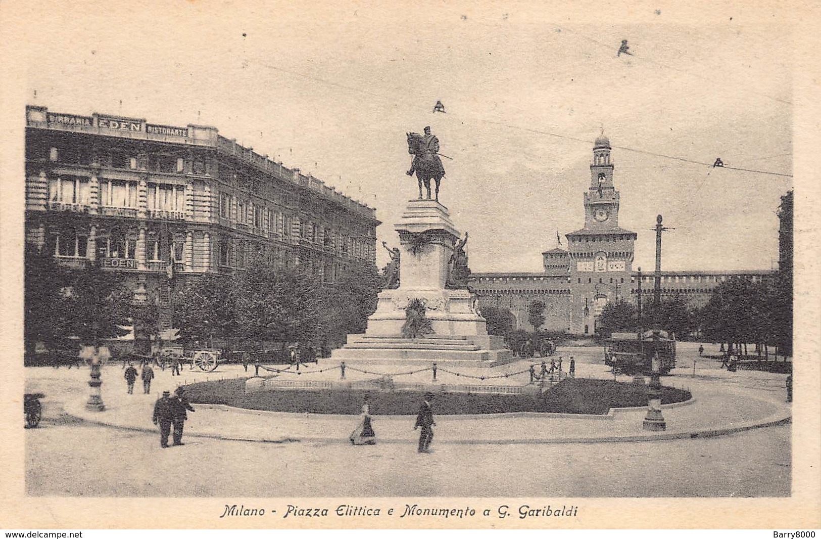 Italia Lombardia Milan Milano - Piazza Elittica E Monumento A G. Garibaldi   - Cartolina  Barry 2710 - Milano (Milan)