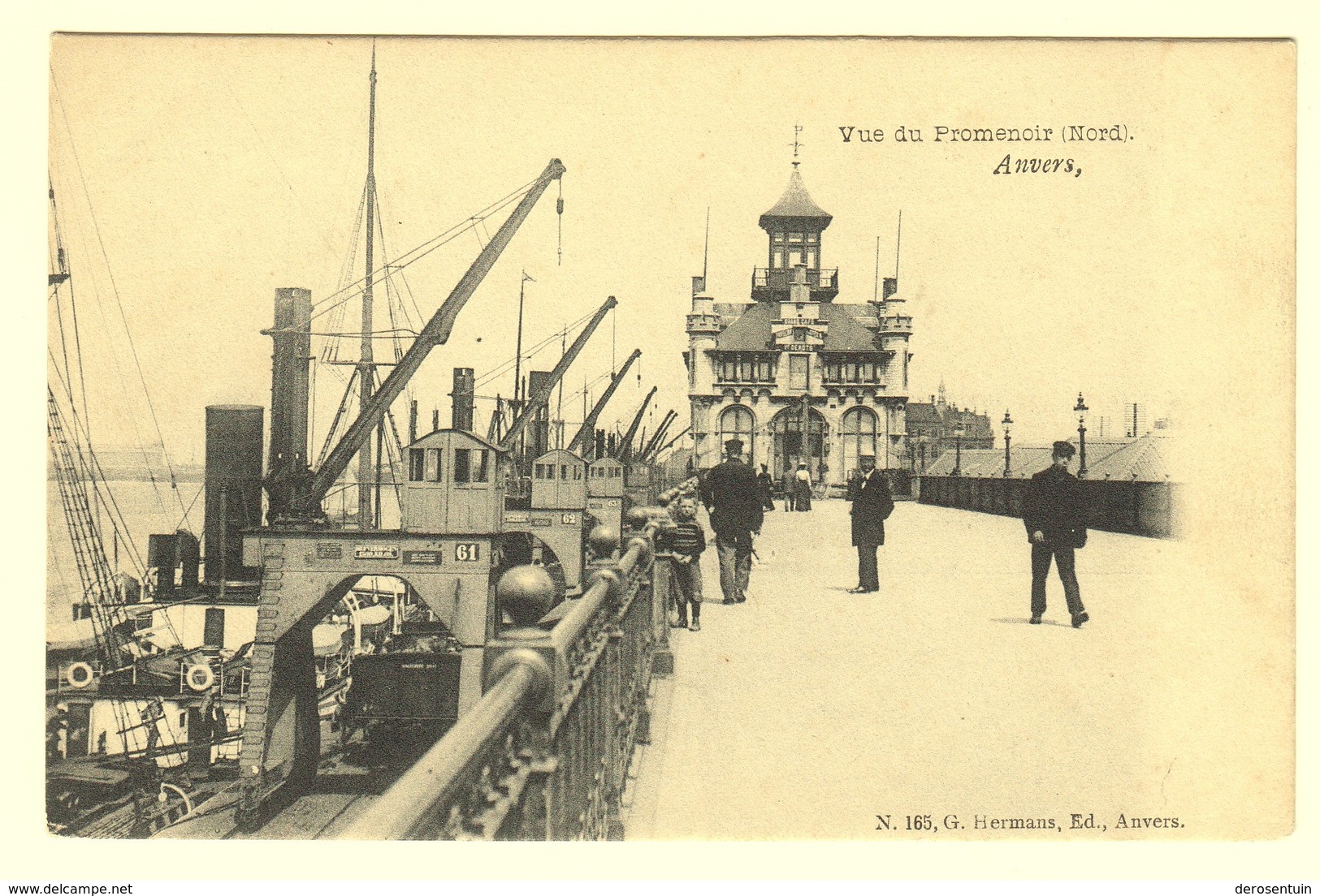 A0449	[Postkaart] Anvers, / Vue Du Promenoir (Nord). (G. Hermans) [Antwerpen Wandelplaats Wandelterras] - Antwerpen