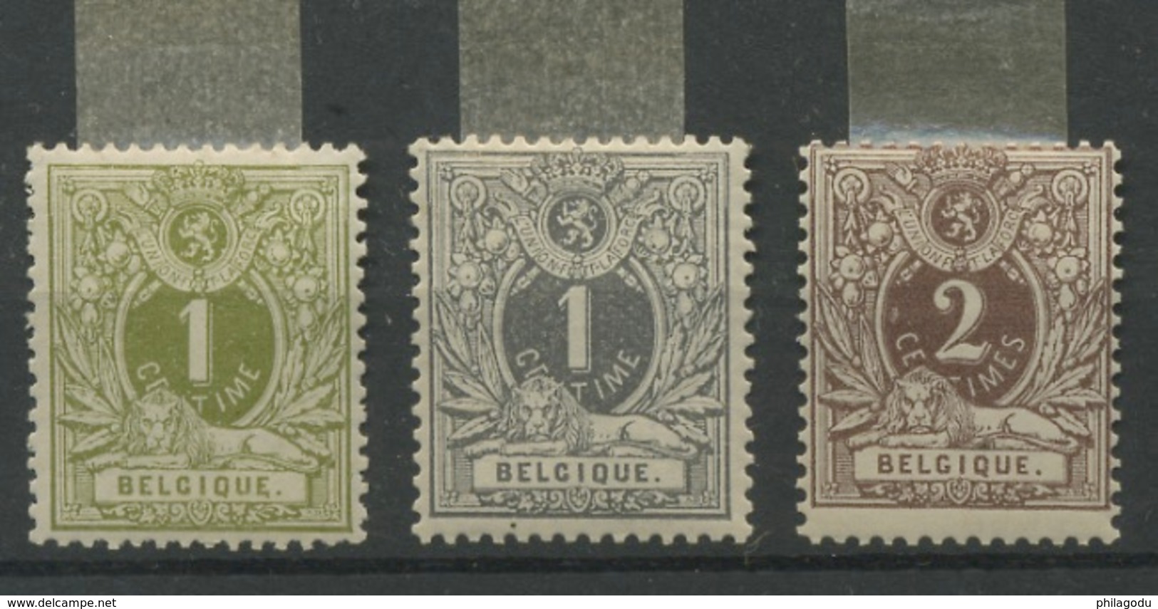 42 - 42 - 44 * Neuf AVEC Charnière PROPRE.    LICHT PLAKKERTJE  Heel Fris.   Cote 42,- Euros - 1884-1891 Leopoldo II