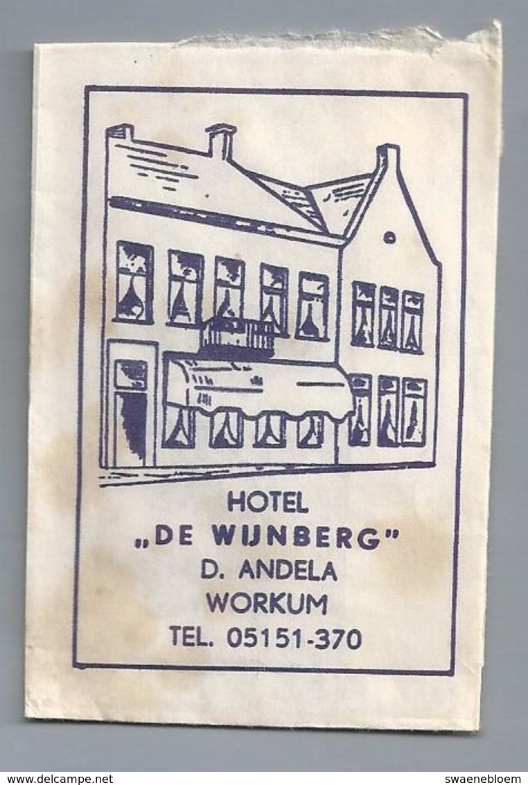 Suikerzakje.- WORKUM HOTEL DE WIJNBERG. D. ANDELA. TEL. 05151-370. Sugar Sucre Zucchero Zucker - Suiker