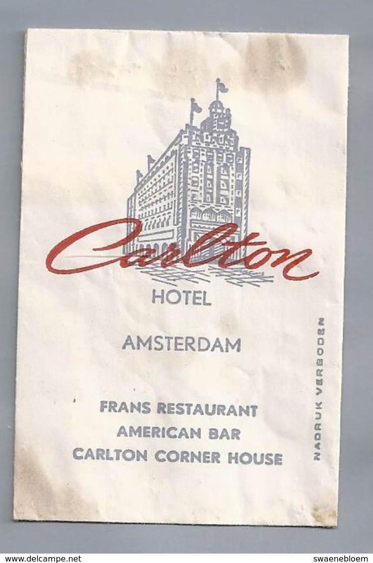 Suikerzakje.- AMSTERDAM. CARLTON HOTEL. FRANS RESTAURANT. Sugar Sucre Zucchero Zucker - Suiker