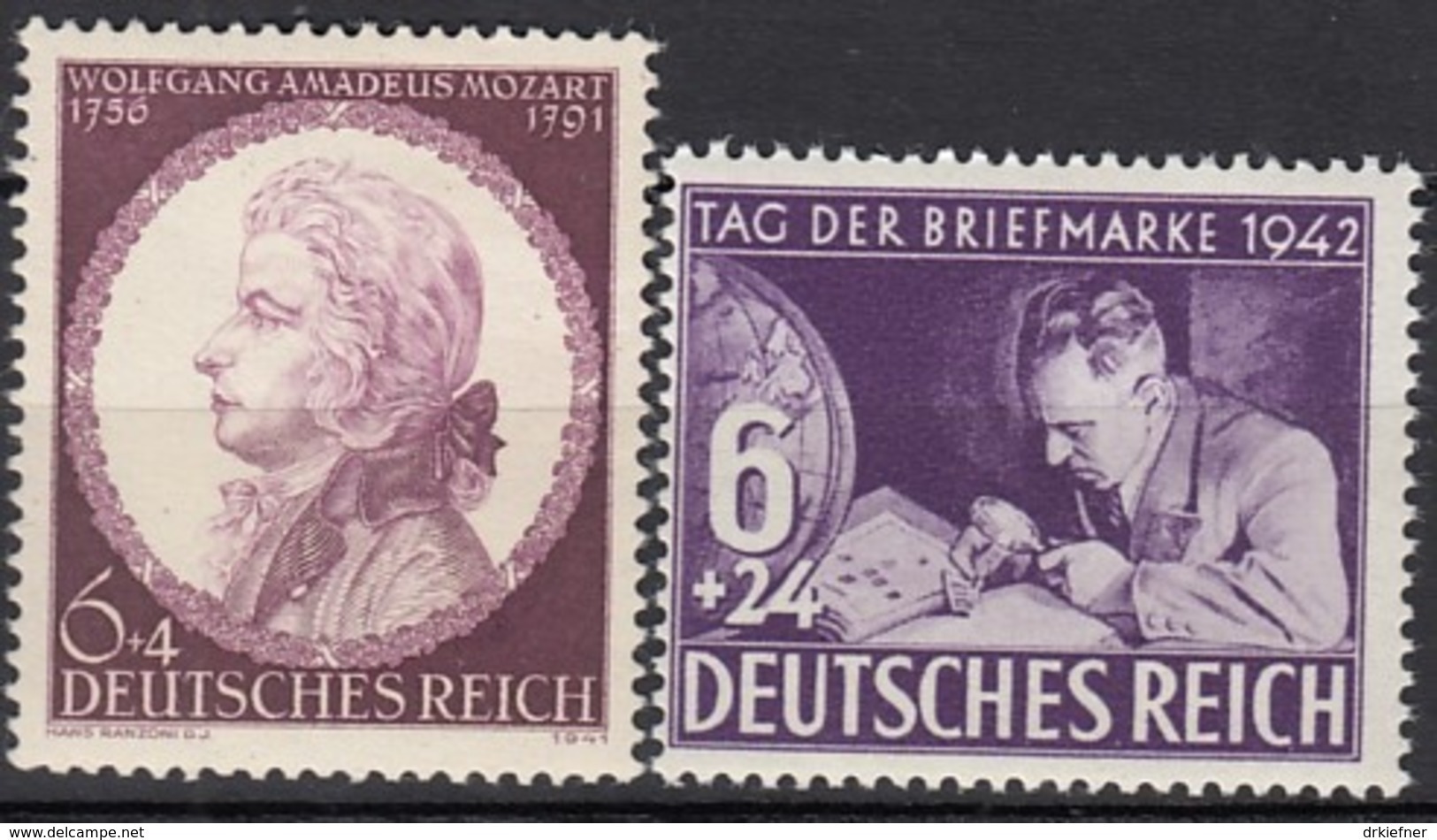 DR 810 + 811, Postfrisch **, Mozart + Tag Der Briefmarke 1941/42 - Ungebraucht