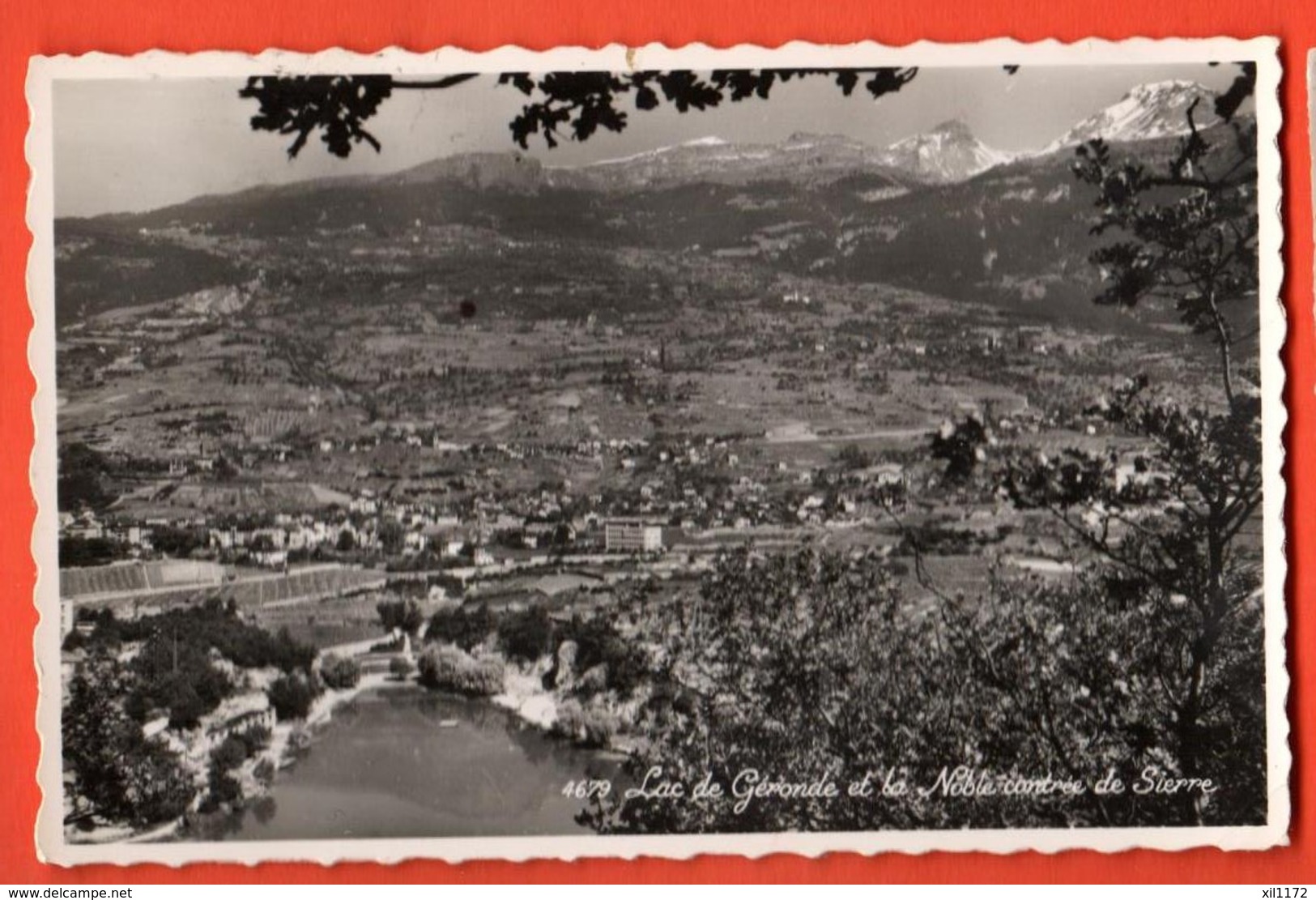 KAM-05 Lac Géronde Et La Noble Contrée De Sierre. Circulé 1950 - Sierre