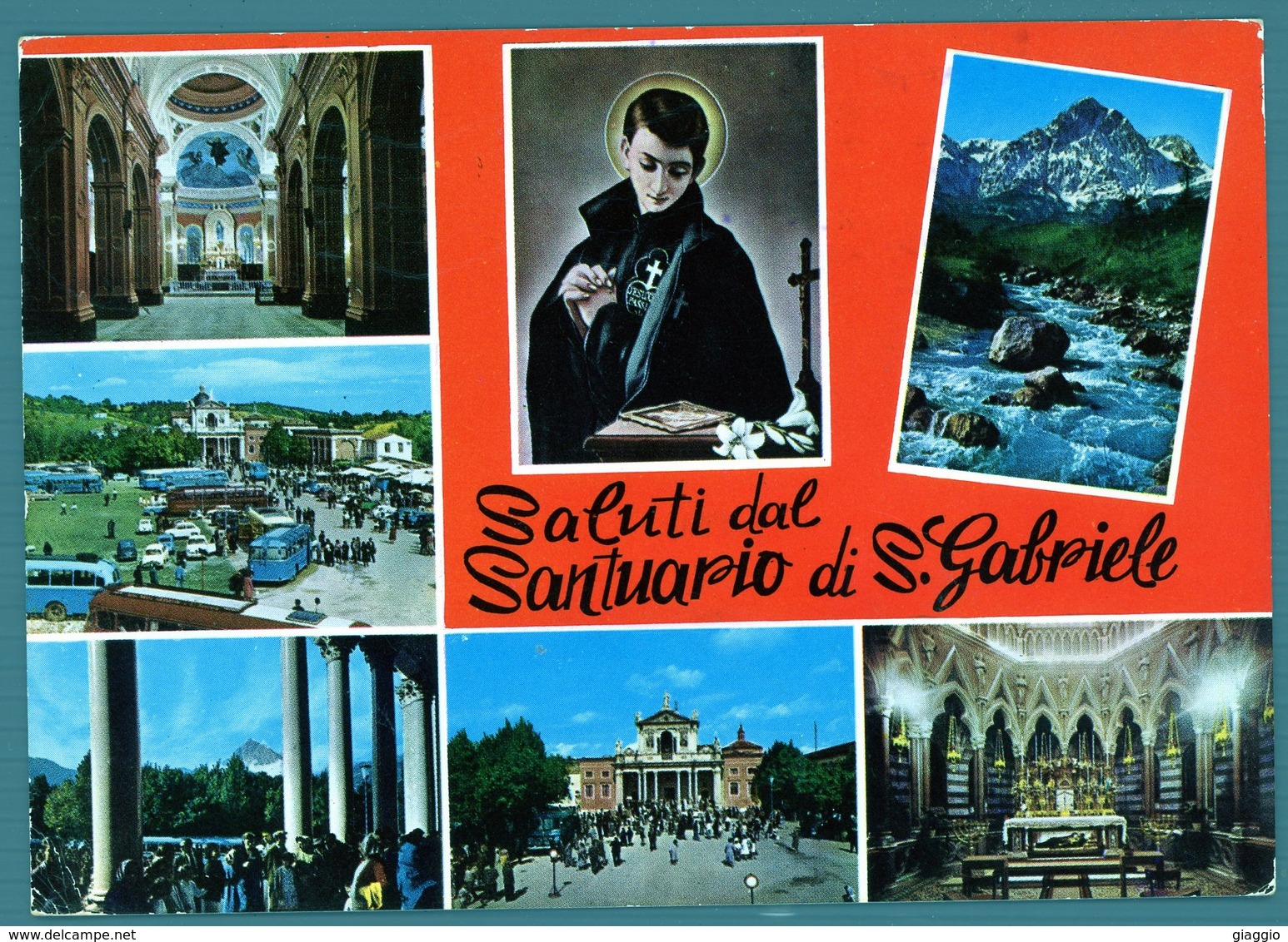 °°° Cartolina - Saluti Dal Santuario Di S. Gabriele Vedute Viaggiata °°° - Teramo