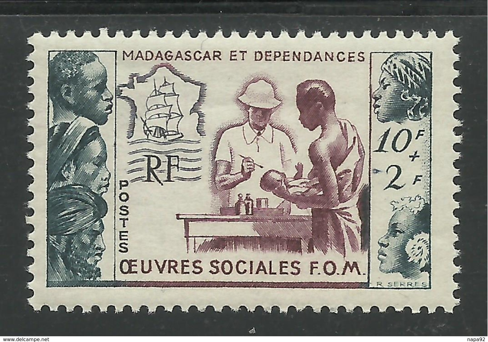 MADAGASCAR 1950 YT 320** - Neufs