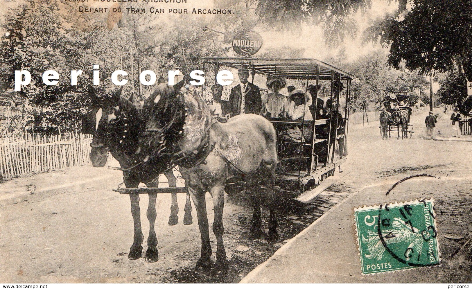 33  Moulleau   Départ Du Tram Car Pour Arcachon  (rare) - Arcachon