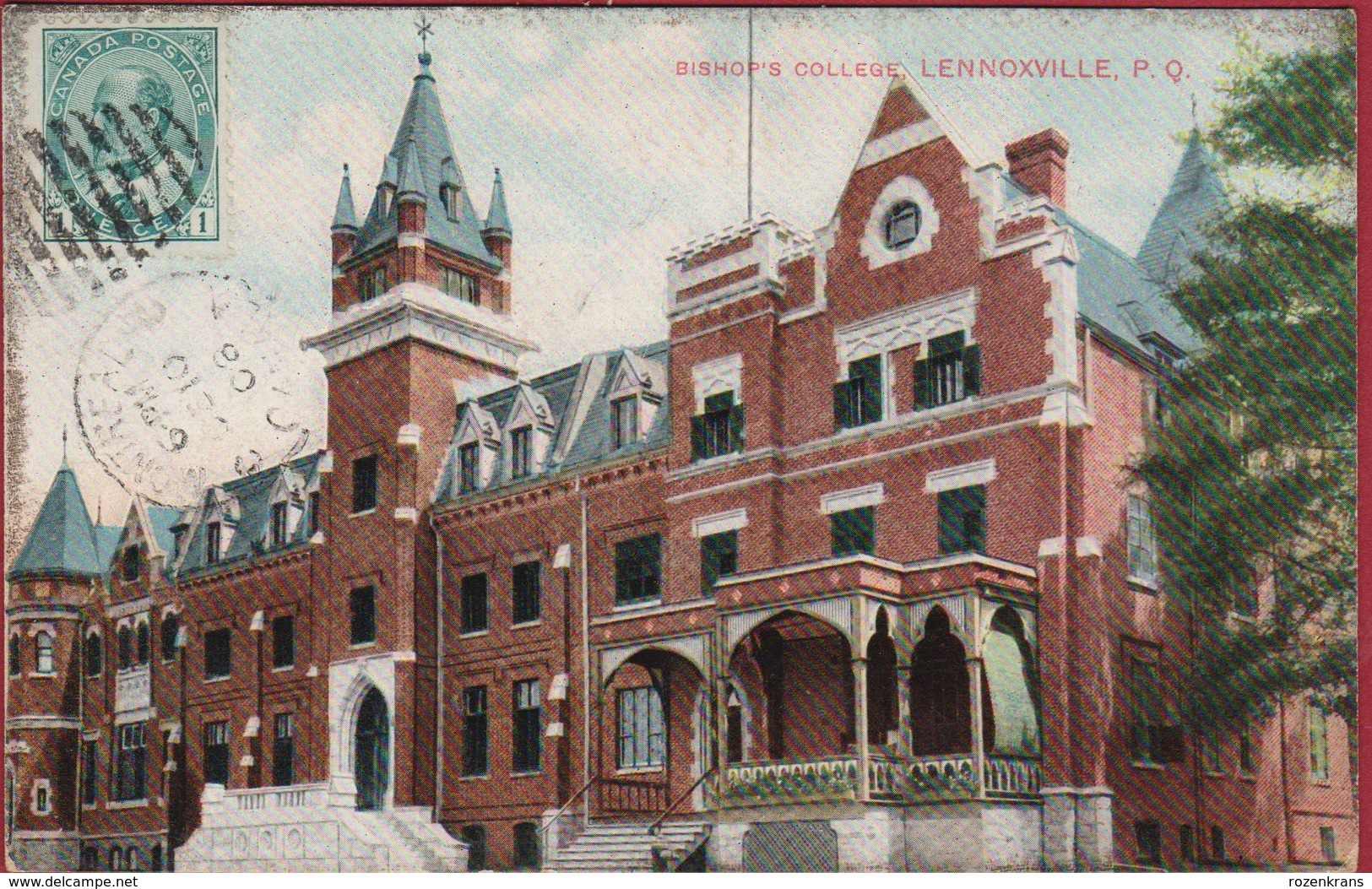 Canada Quebec Sherbrooke Lennoxville Bishop's College CPA Old Postcard 1908 (In Good Condition) - Sherbrooke