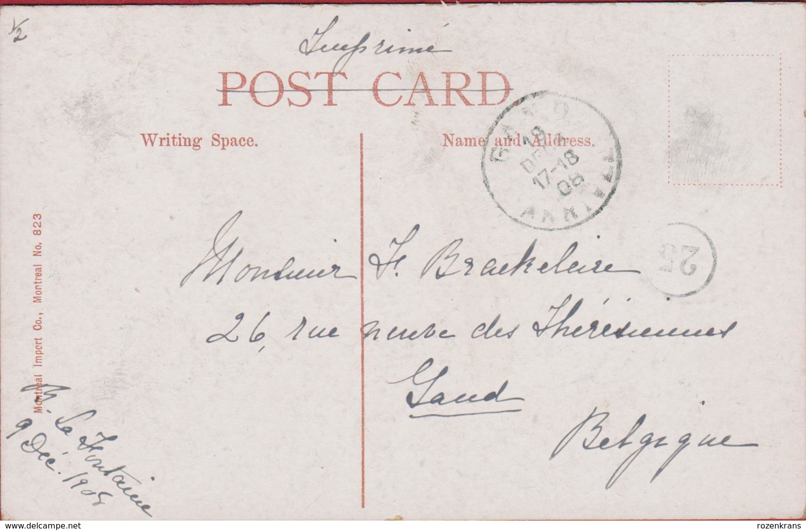Canada Quebec Sherbrooke Lennoxville Bishop's College CPA Old Postcard 1908 (In Good Condition) - Sherbrooke