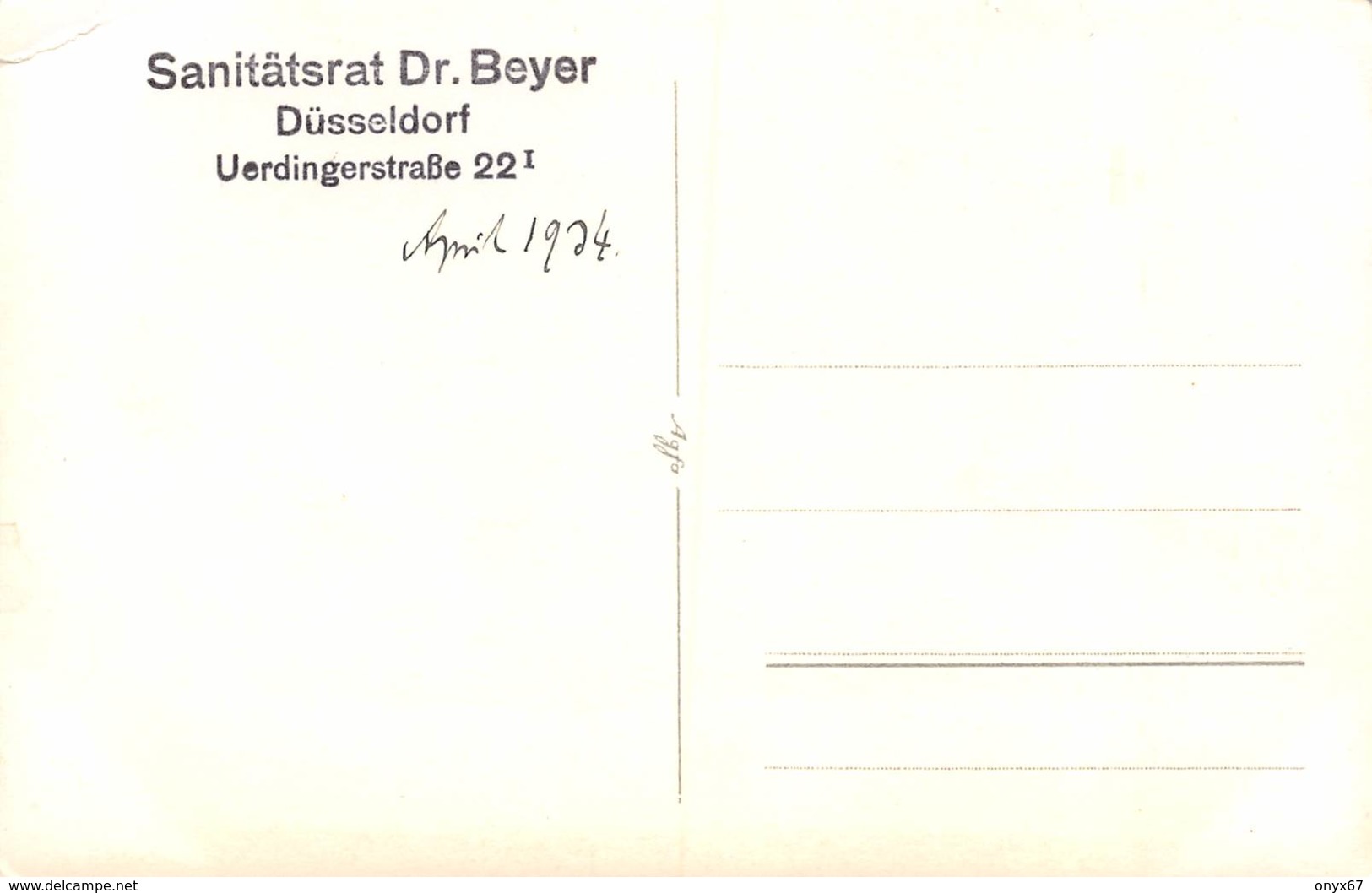 Carte Postale Photo Düsseldorf-Duesseldorf (Allemagne-Deutschland) Sanitätsrat Dr.  Beyer Uerdingerstrasse  22 I - Duesseldorf