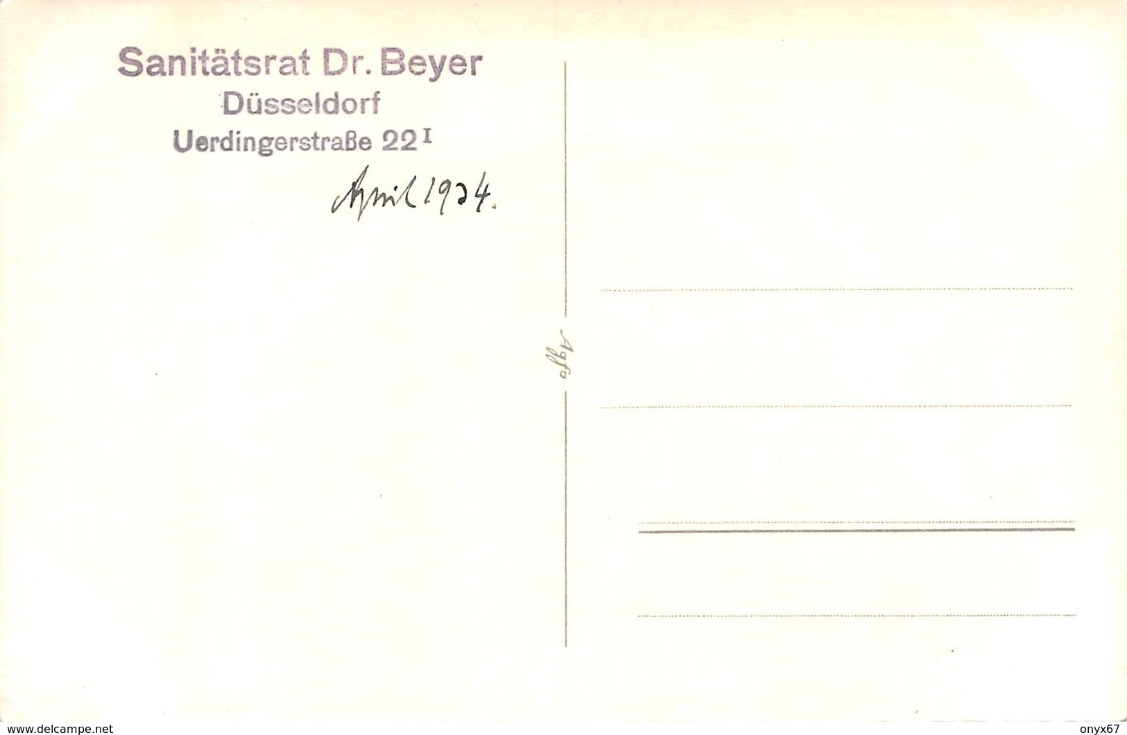 Carte Postale Photo Düsseldorf-Duesseldorf (Allemagne-Deutschland) Sanitätsrat Dr.  Beyer Uerdingerstrasse  22 I - Düsseldorf