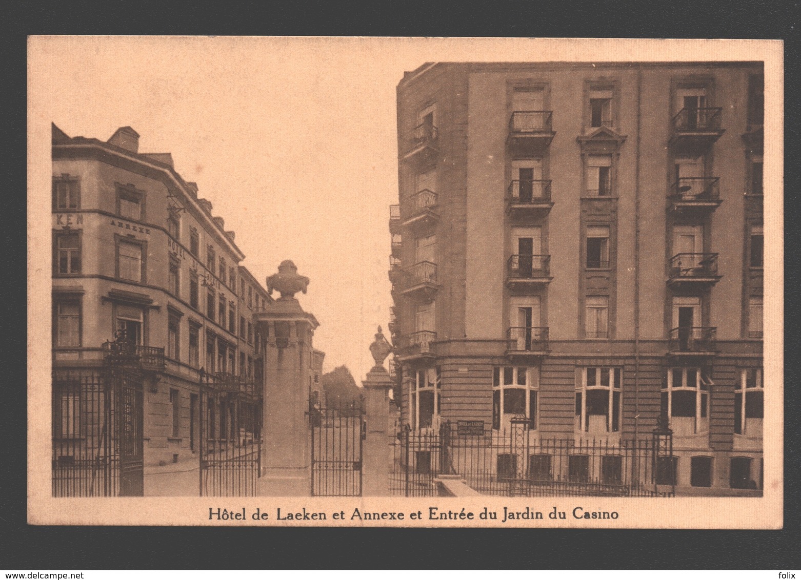 Spa - Hôtel De Laeken Et Annexe Et Entrée Du Jardin Du Casino - Grand Hôtel De Laeken - Carte Publicitaire - Spa