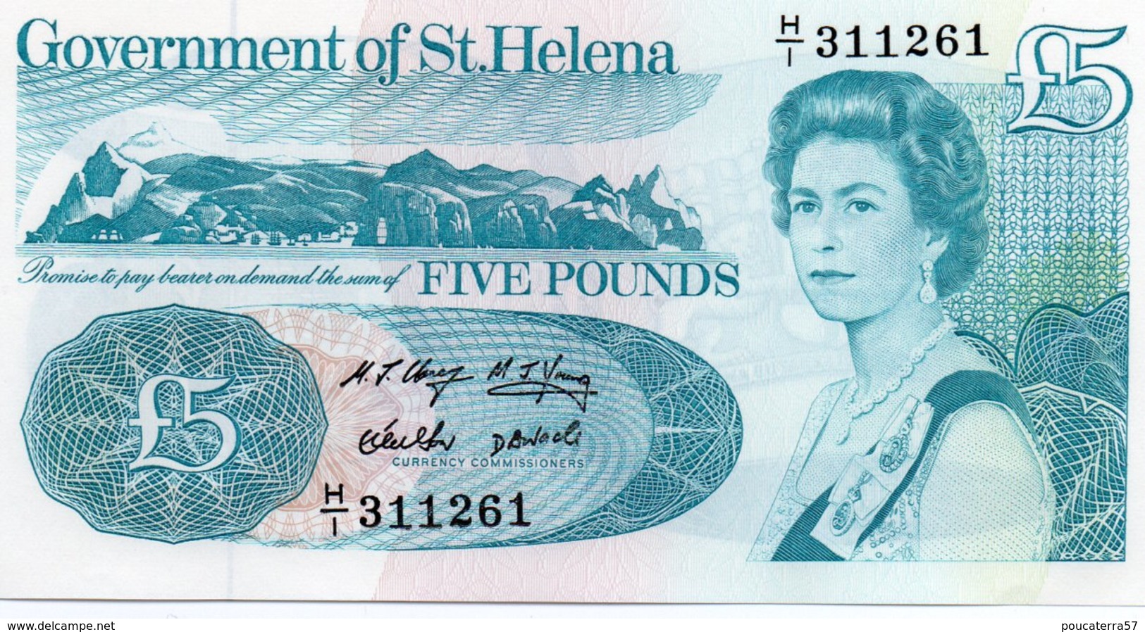 ST.HELENA=N/D    5  POUNDS     P-11     UNC - Isla Santa Helena