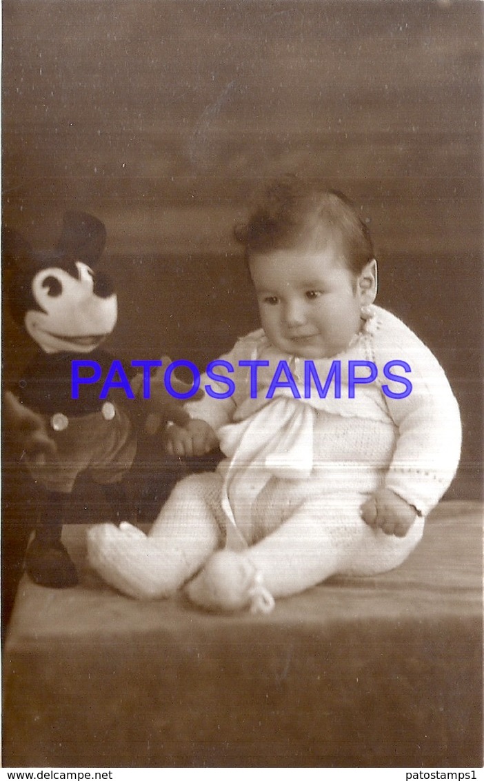 126084 ARGENTINA COSTUMES BABY WITH MICKEY MOUSE TOY 1933 POSTAL POSTCARD - Argentina