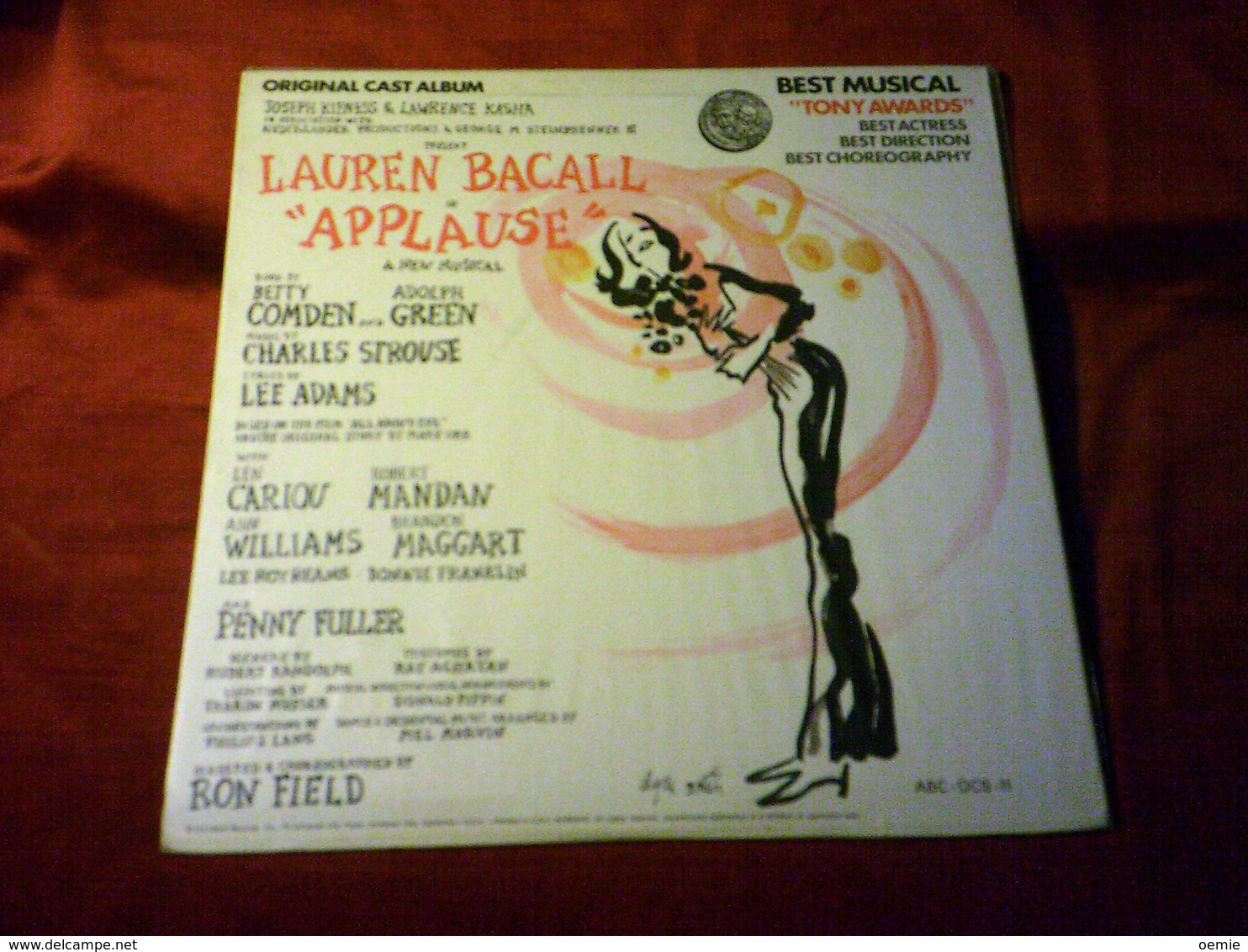 LAUREN BACALL  IN APPLAUSE    ° ORIGINAL CAST ALBUM  BEST MUSICAL TONY AWARDS / PRESSAGE USA - Comiques, Cabaret