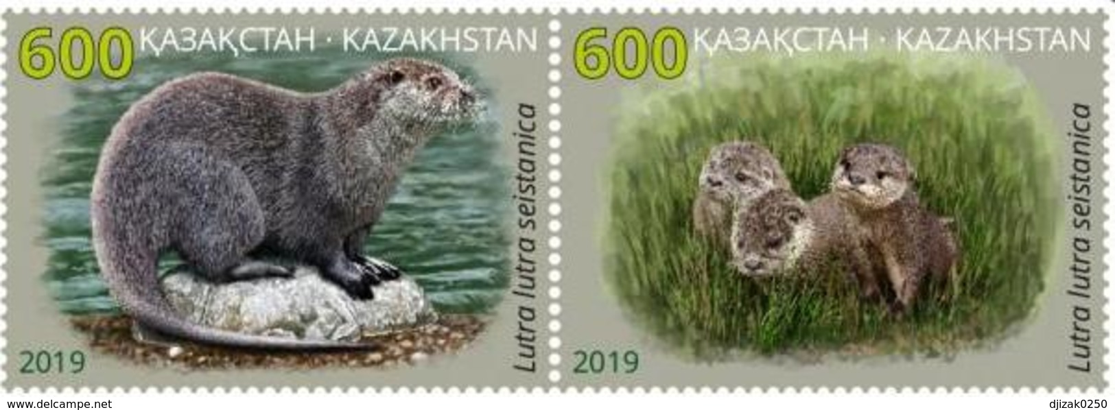 Kazakhstan 2019. River Otter. A Pair Of Stamps.NEW!!! - Kazakhstan