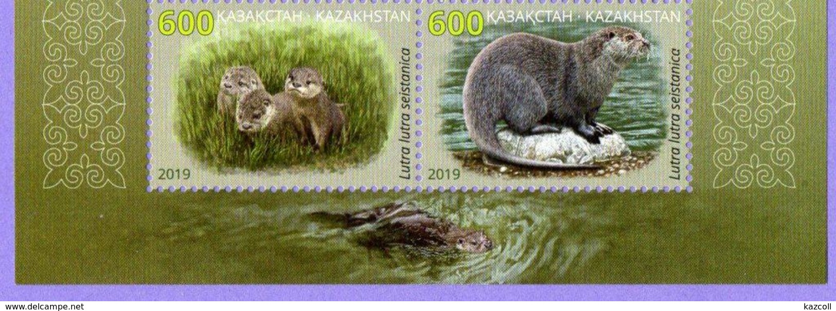 Kazakhstan 2019.  Red Book Of Kazakhstan. Eurasian River Otter. Fauna. MNH - Kazakhstan