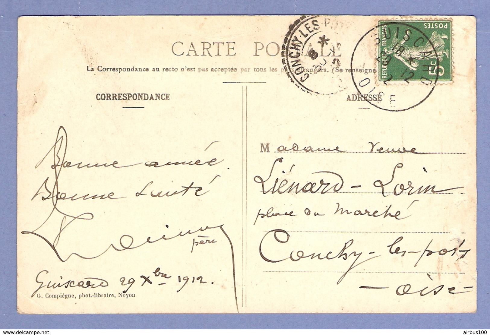 60 - CPA 1912 - GUISCARD L'HOSPICE ET LE CHATEAU - ÉDITION TRISTANT G. COMPIEGNE PHOTO LIBRAIRIE - Guiscard