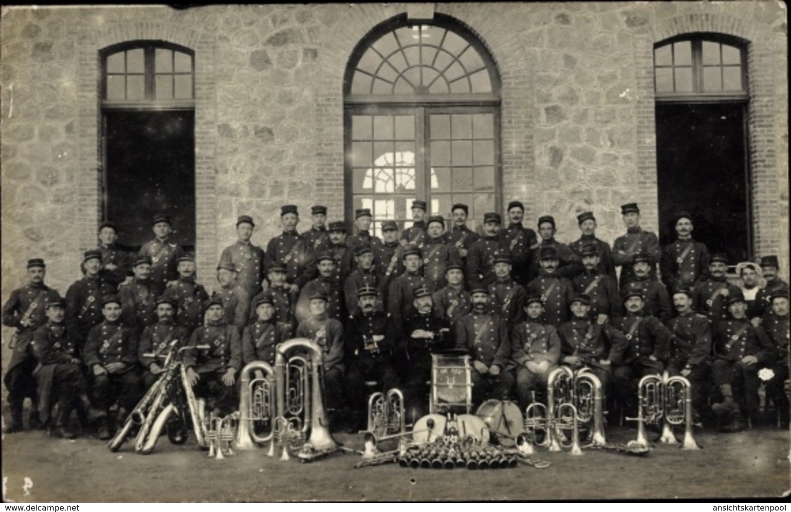 Cp Parthenay Deux Sèvres, 114 Régiment D'Infanterie Et Instruments De Musique - Otros & Sin Clasificación