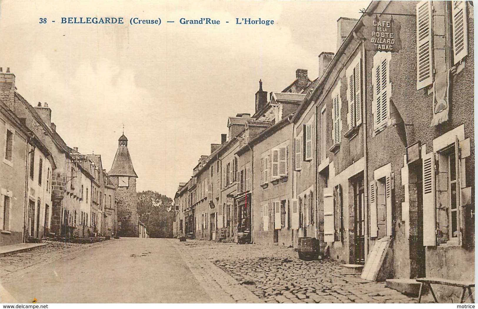 BELLEGARDE - Grand'rue, L'horloge,café De La Poste. - Bellegarde