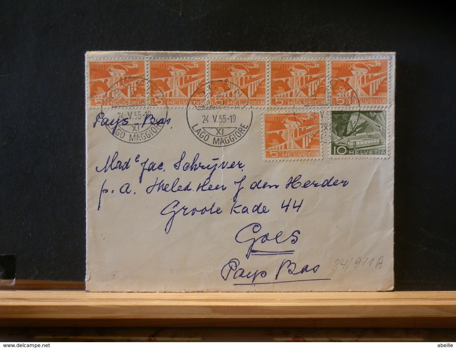 84/811A   LETTRE SUISSE   1955 POUR P.B. - Lettres & Documents