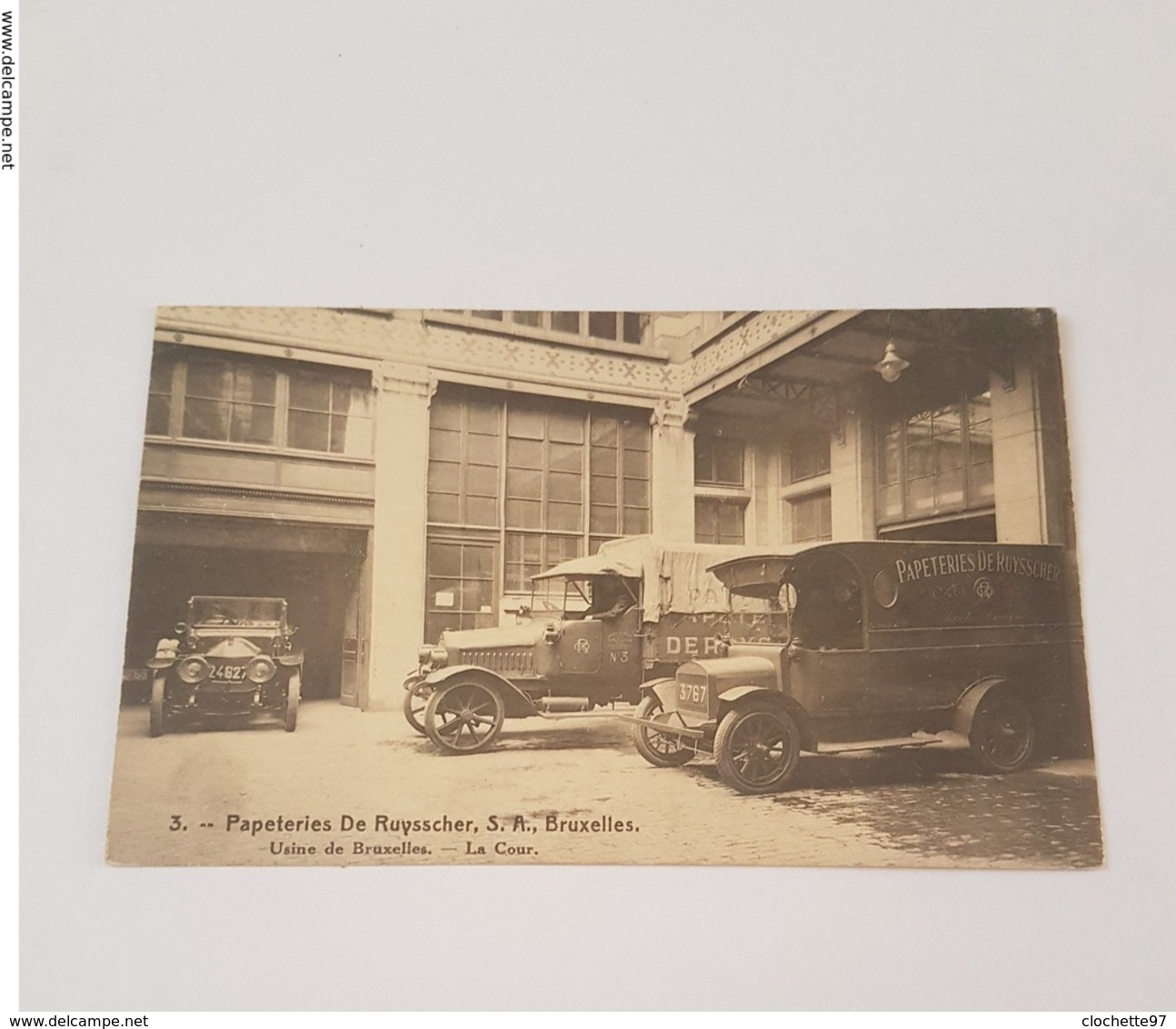 A 2108 - Anciennes Voitures Usine De Bruxelles La Cour Papeteries De Ruysscher - Autres & Non Classés