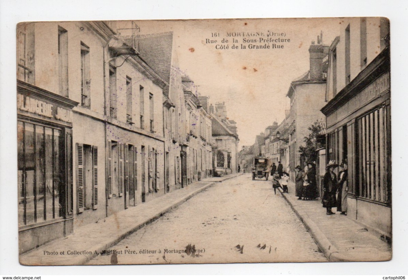 - CPA MORTAGNE (61) - Rue De La Sous-Préfecture 1915 - Côté De La Grande Rue - Photo Maillaut 161 - - Mortagne Au Perche