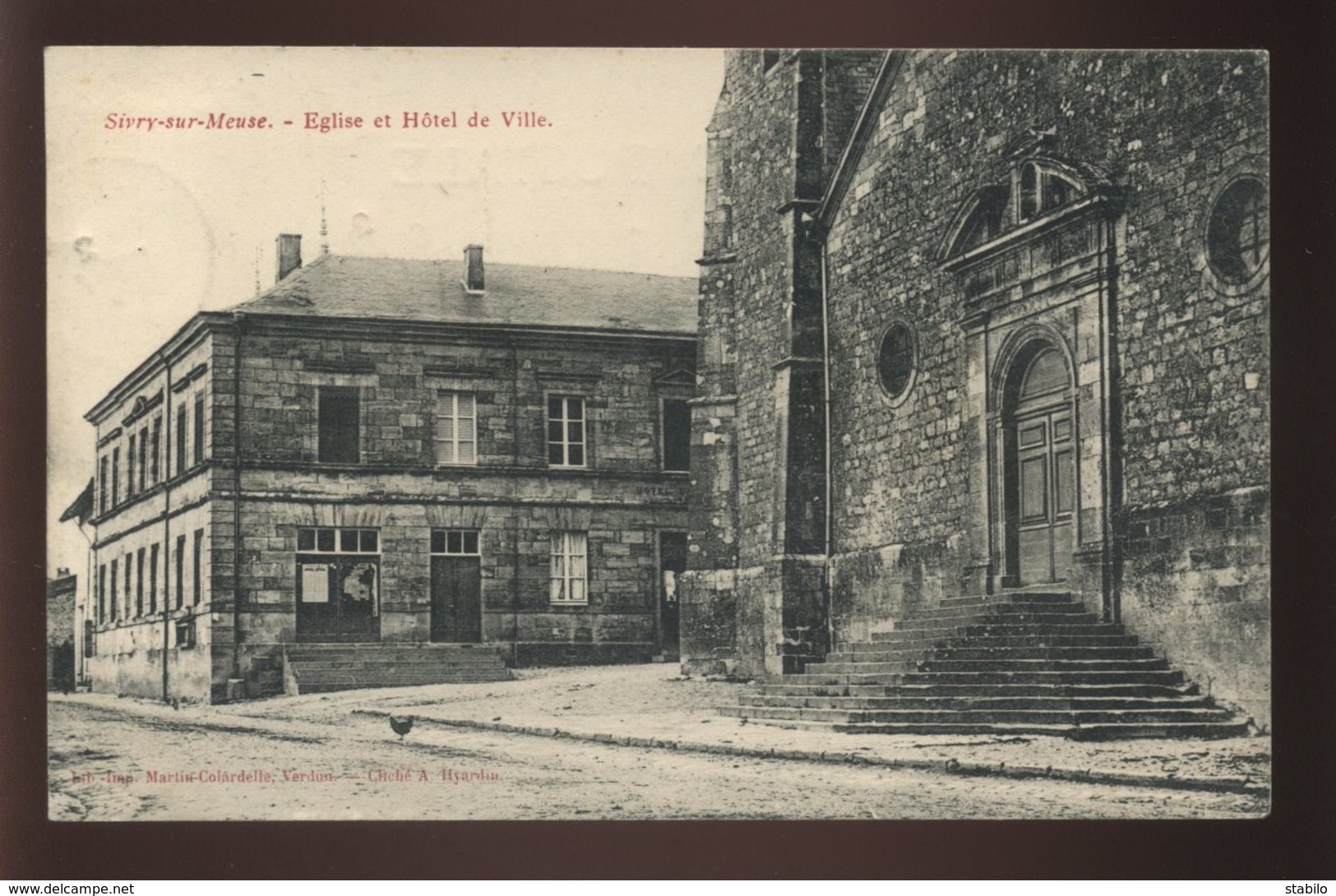 55 - SIVRY-SUR-MEUSE - EGLISE ET HOTEL DE VILLE - EDITEUR MARTIN-COLARDELLE - Altri & Non Classificati