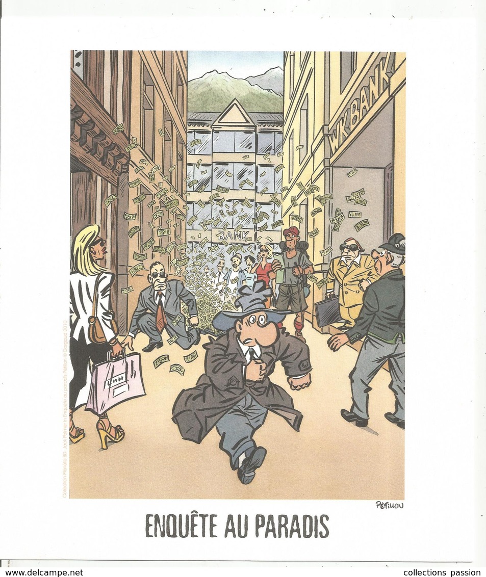 EX LIBRIS , Bandes Déssinées , BD , ENQUETE AU PARADIS, Pétillon , Frais Fr 1.65 E - Illustrators D - F