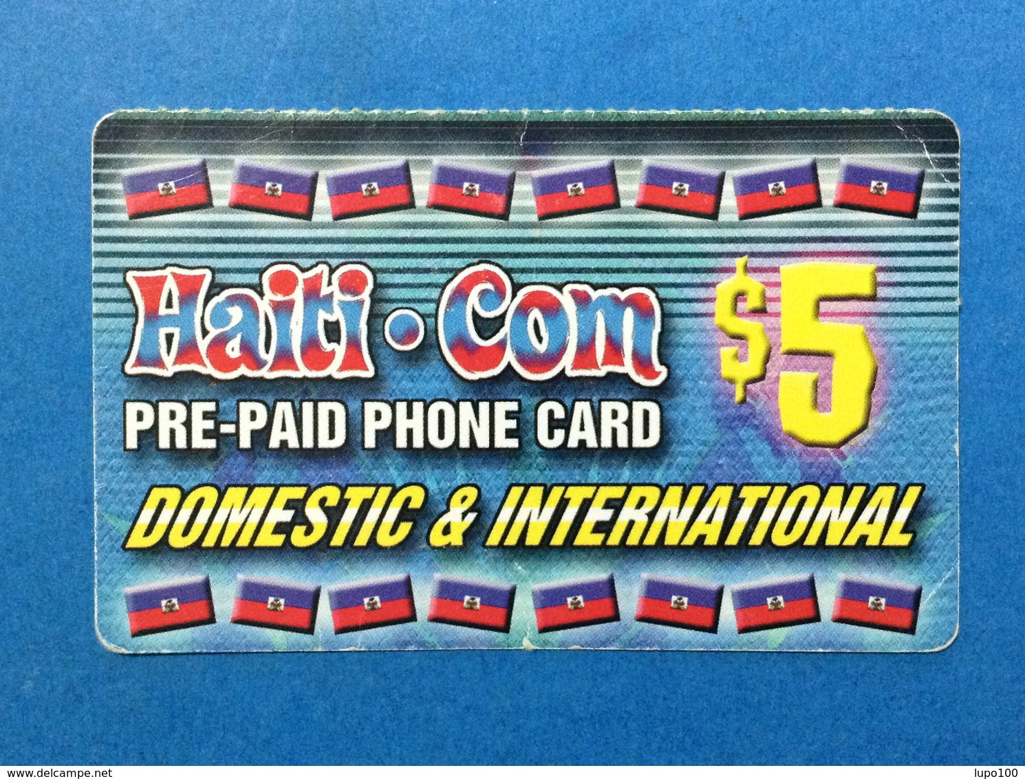 HAITI CARTA SCHEDA TELEFONICA PREPAGATA USATA USED PREPAID PHONE CARD $ 5 - Haiti