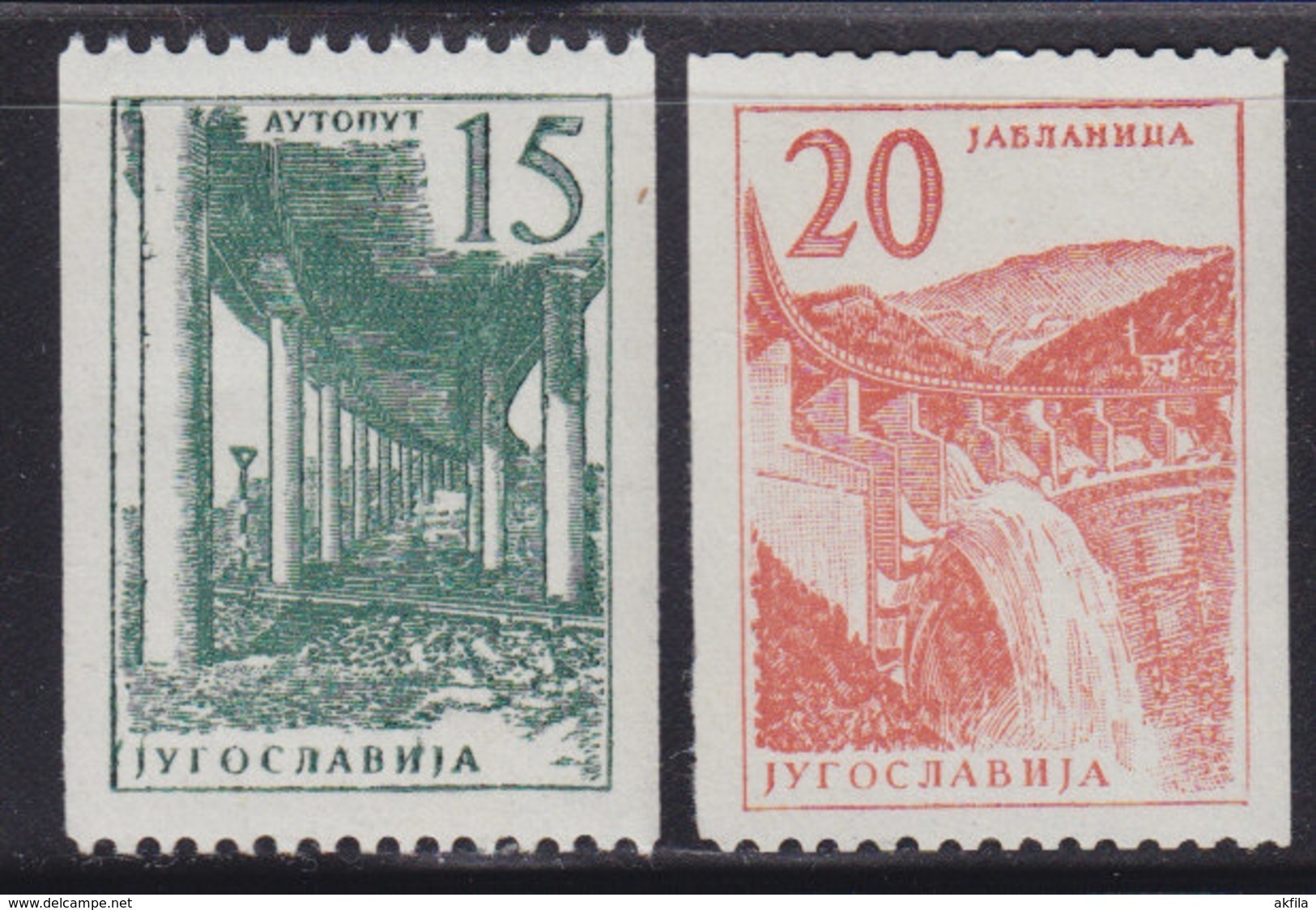 Yugoslavia 1959 Definitive For Machines, MNH (**) Michel 898-899 - Nuevos