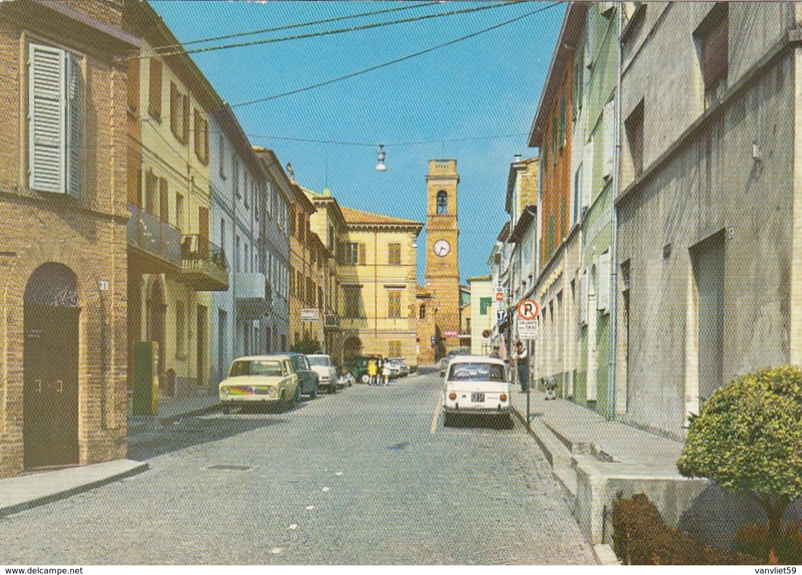 SOGLIANO SUL RUBICONE-PIAZZA DELLA REPUBBLICA-CARTOLINA VERA FOTOGRAFIA - NON VIAGGIATA - Forlì