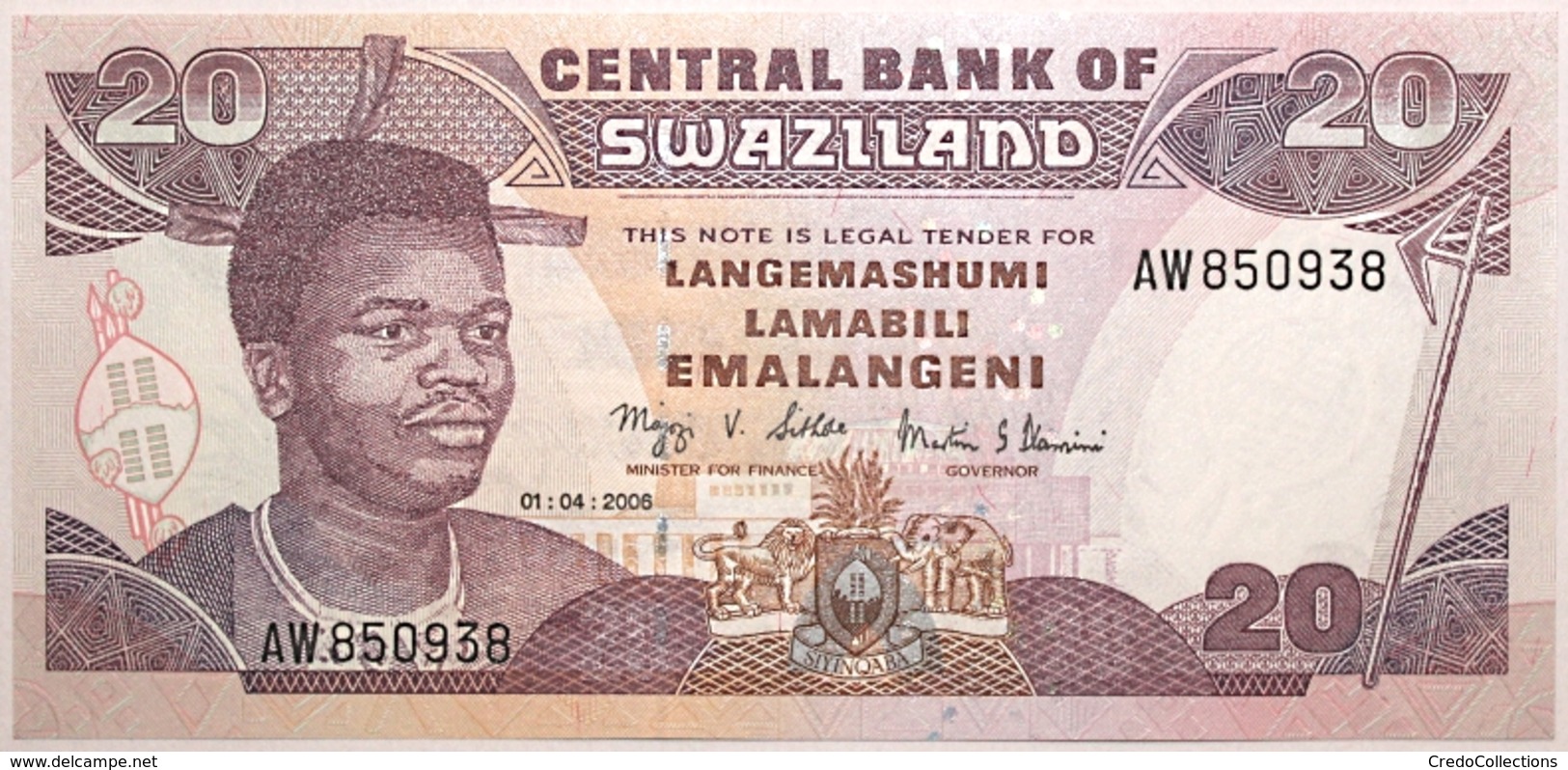 Swaziland - 20 Emalangeni - 2006 - PICK 30c - NEUF - Swaziland