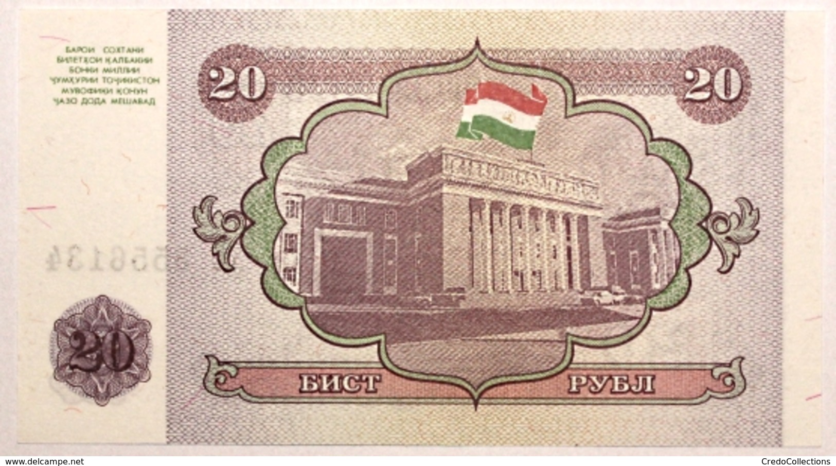 Tadjikistan - 20 Roubles - 1994 - PICK 4a - NEUF - Tadjikistan