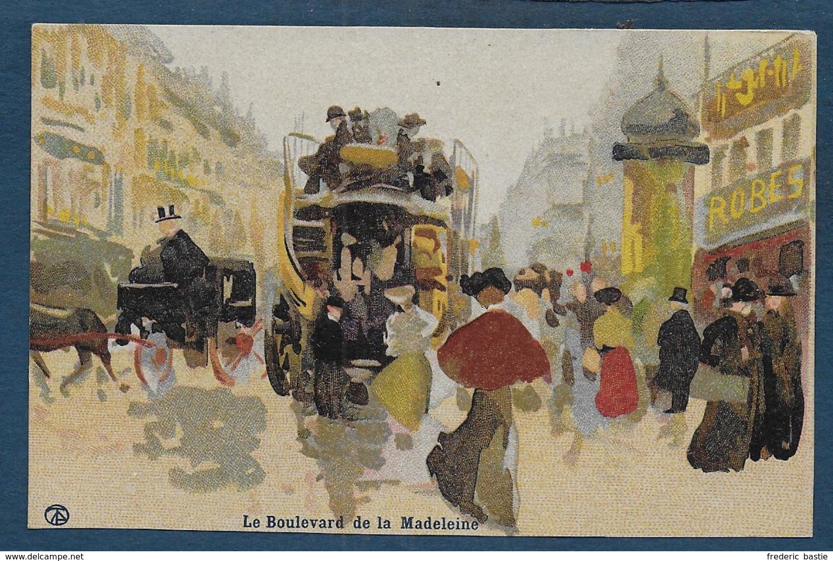 PARIS - Le Boulevard De La Madeleine -  Illustrateur A.T. - Autres & Non Classés