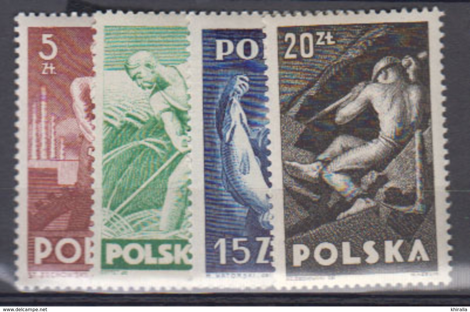 POLOGNE    1947     N°  504 / 507      COTE      5 € 00        ( W 249 ) - Nuevos