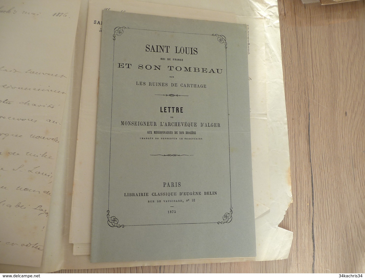 ALGERIE TUNISIE Chapelle Saint Louis Souscriptions Plaquette Lettre Aux Missionnaires + 3 LAS - Religión & Esoterismo