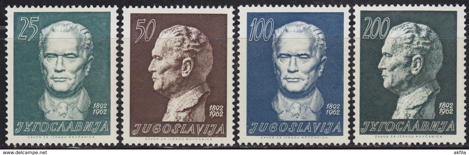 Yugoslavia 1962 Marshal Josip Broz Tito, MNH (**) Michel 1003a - 1006a - Unused Stamps