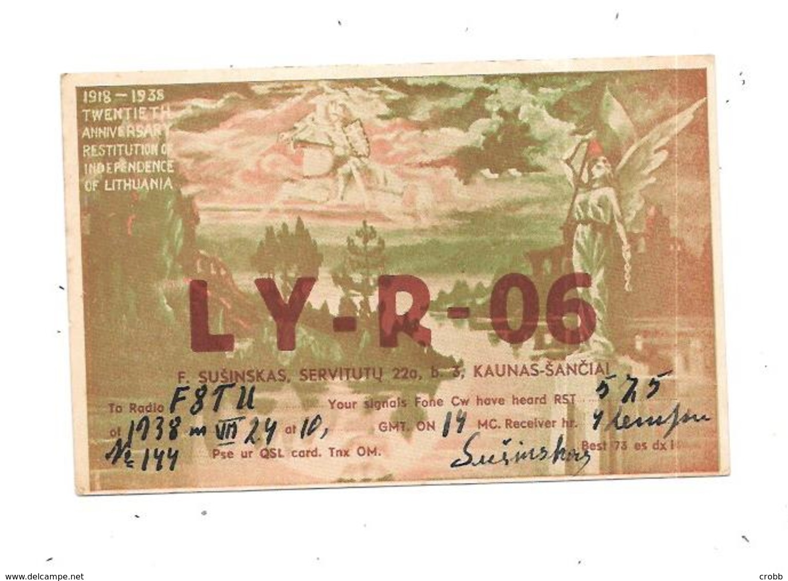 11299 - Carte QSL De KAUNAS SANCIAI , Radio Amateur, - Lituanie