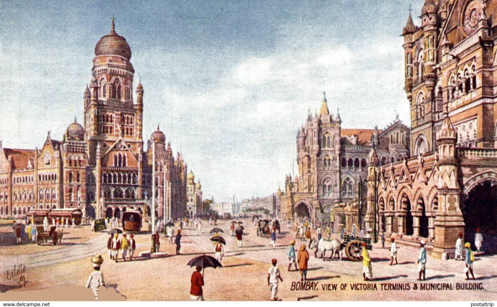 Bombay, View Of Victoria Terminus & Municipal Building. INDIA // INDE. - India