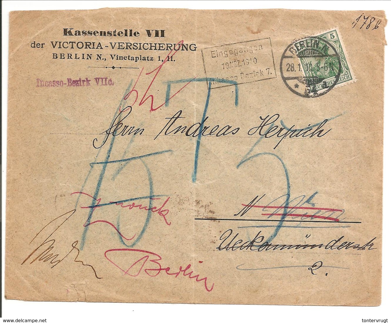 Österreich Nachporto Mischfrankatur 1899/1900 Mit 1908/13. F25 & F34-UNGÜLTIG-Berlin>Wien-UNGÜLTIG - Impuestos