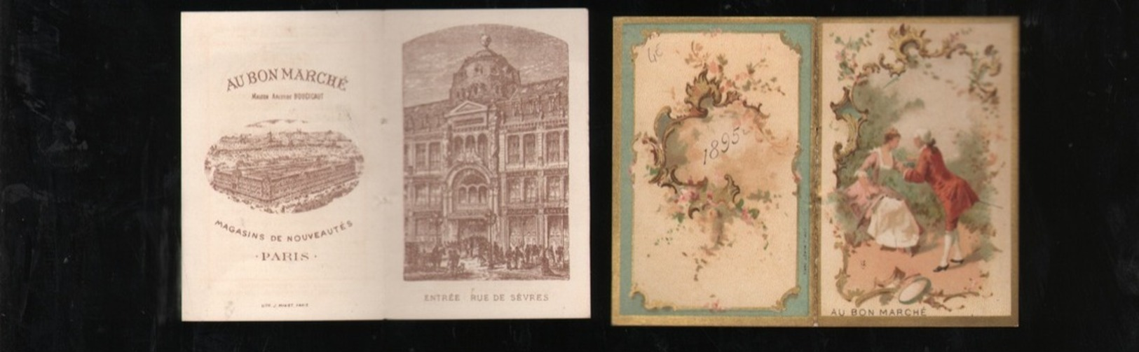 Au Bon Marche. 2x Kalender. 1895 - Andere & Zonder Classificatie