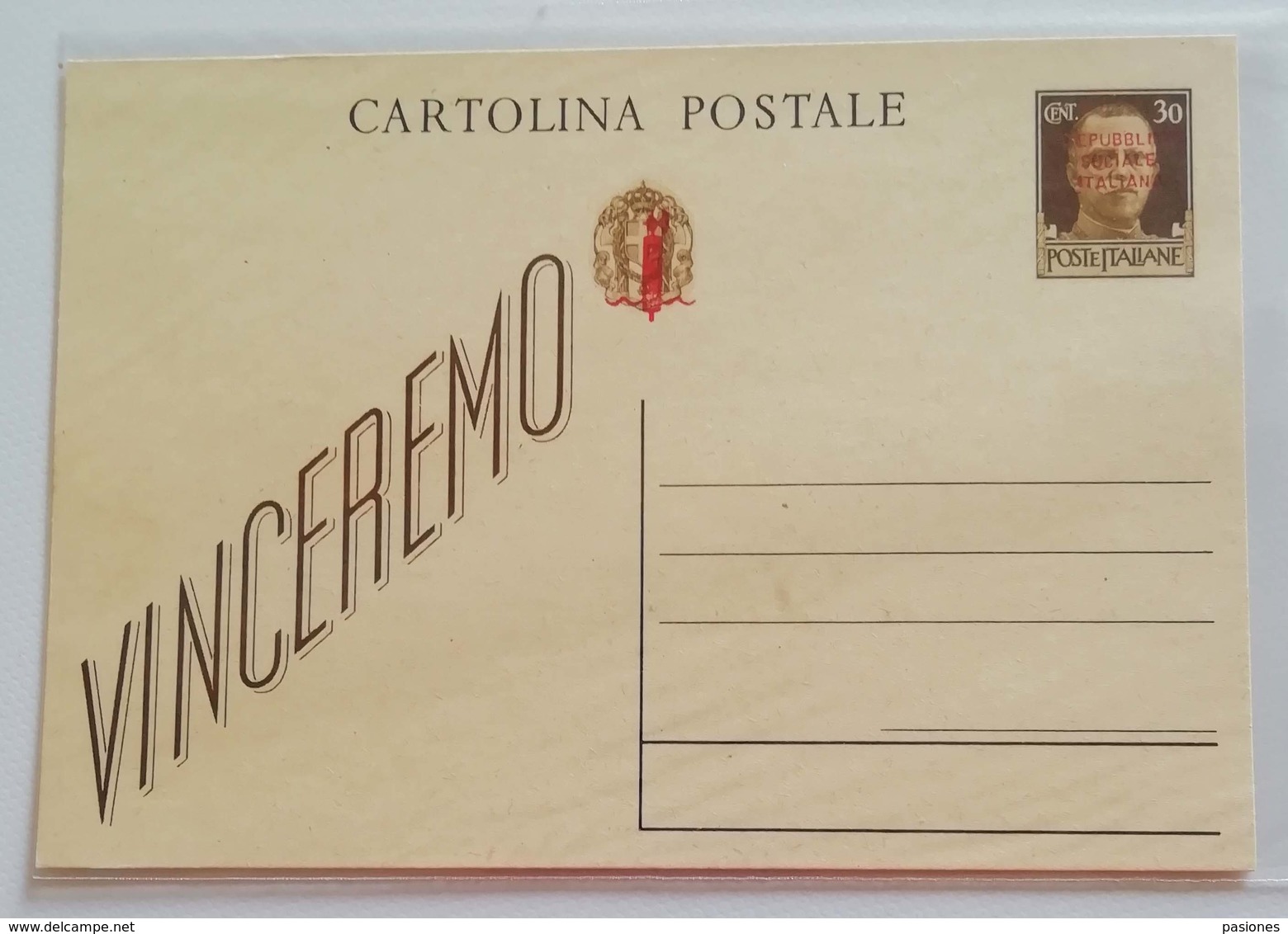 Cartolina Postale "vinceremo" Non Viaggiata - Postwaardestukken