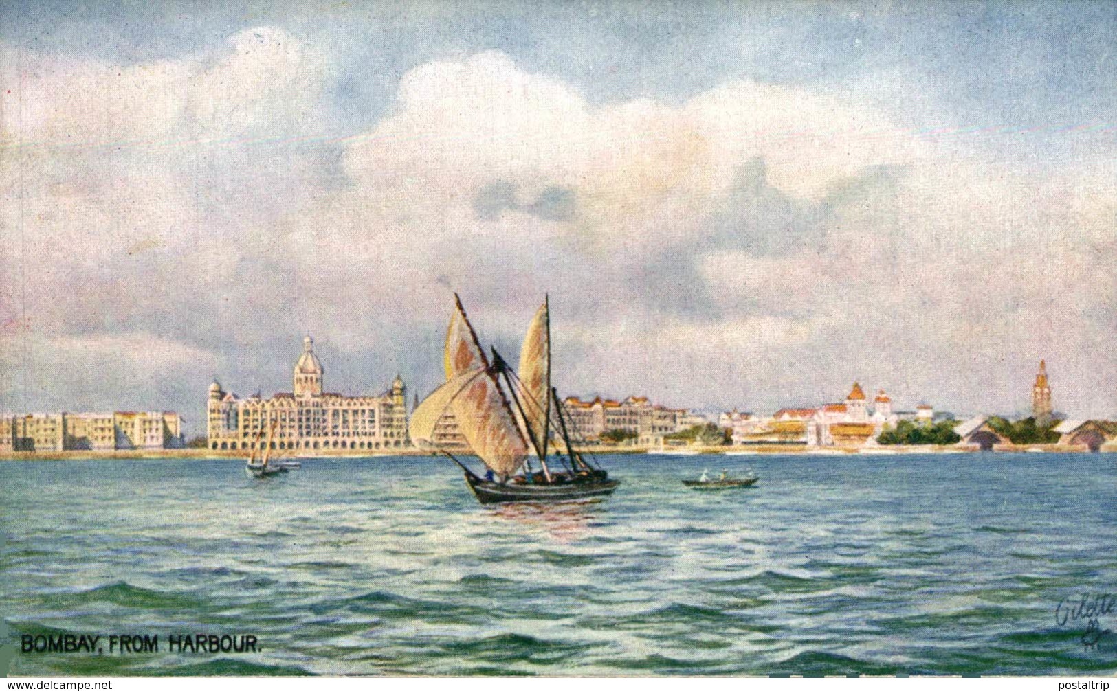 Bombay, From Harbour. INDIA // INDE. - India