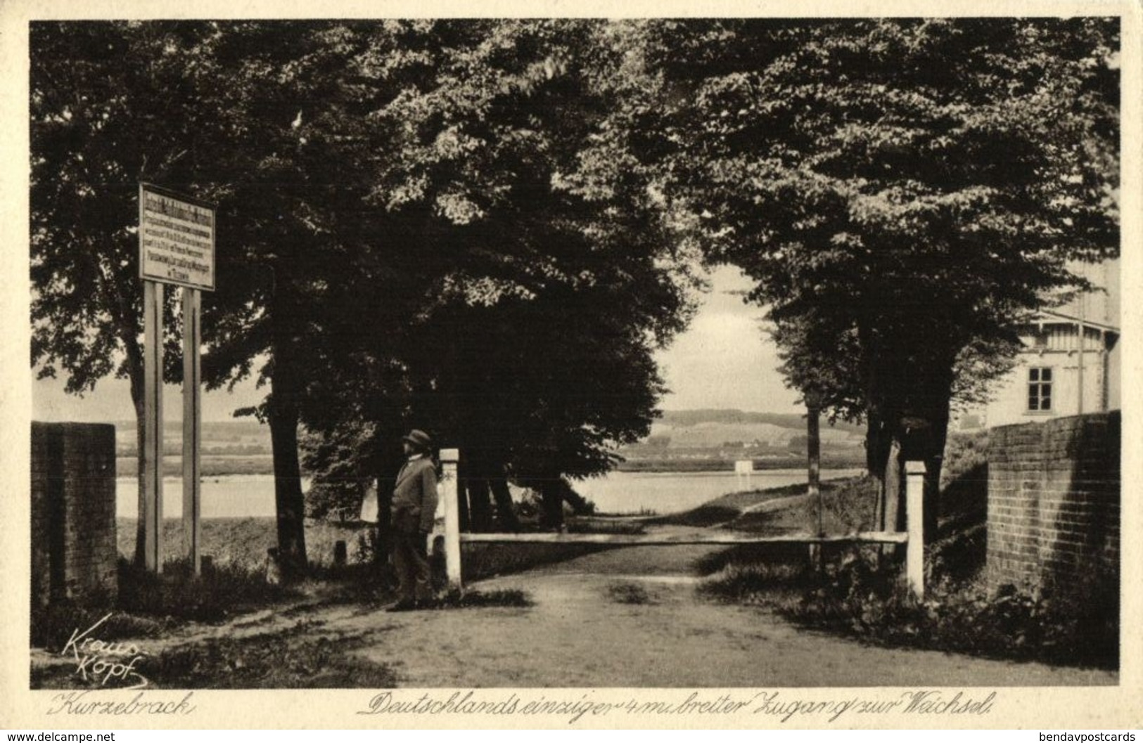 Poland Germany, KURZEBRACK KORZENIEWO, Weichsel Entrance (1920s) West Prussia - Westpreussen