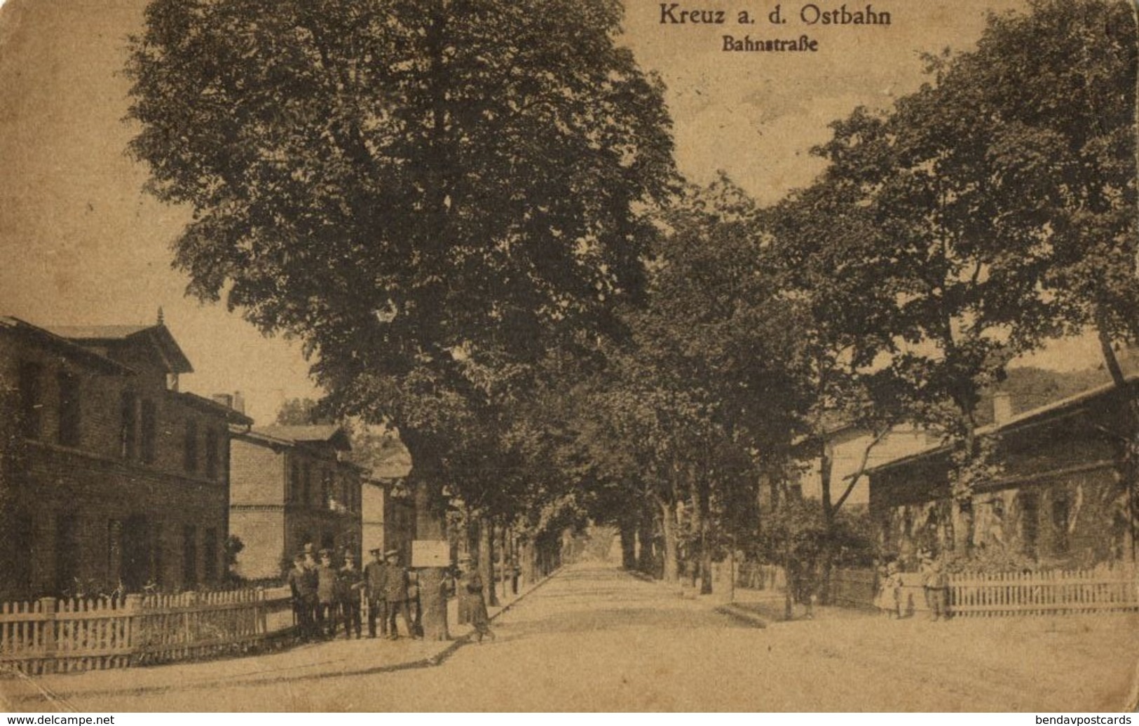 Poland Germany, KREUZ OSTBAHN, Krzyż Wielkopolski, Bahnstrasse (1915) Pomerania - Pommern